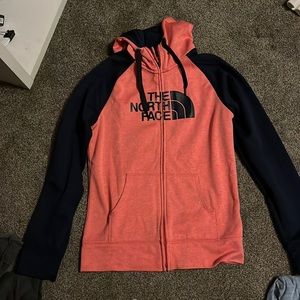 Womens north face full zip sweatshirt